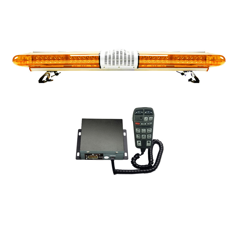 High-power LED long-row warning light strobe light 1.2m super bright strobe light + horn + siren JH9200R9