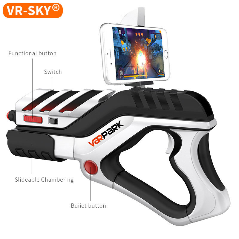 Factory explosions shinecon somatosensory AR pistol wilderness action eating chicken artifact mobile phone Bluetooth AR game gun