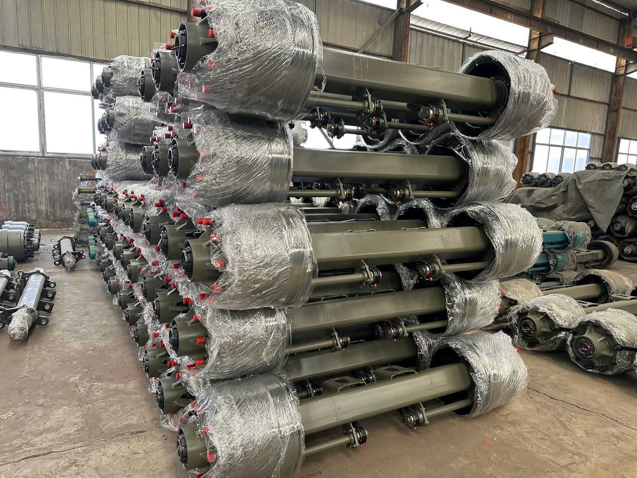 Foreign Trade Export Semi-Trailer American and German Style Axles, 13-Ton, 16-Ton, 20-Ton, Customizable Trailer Axle Assemblies
