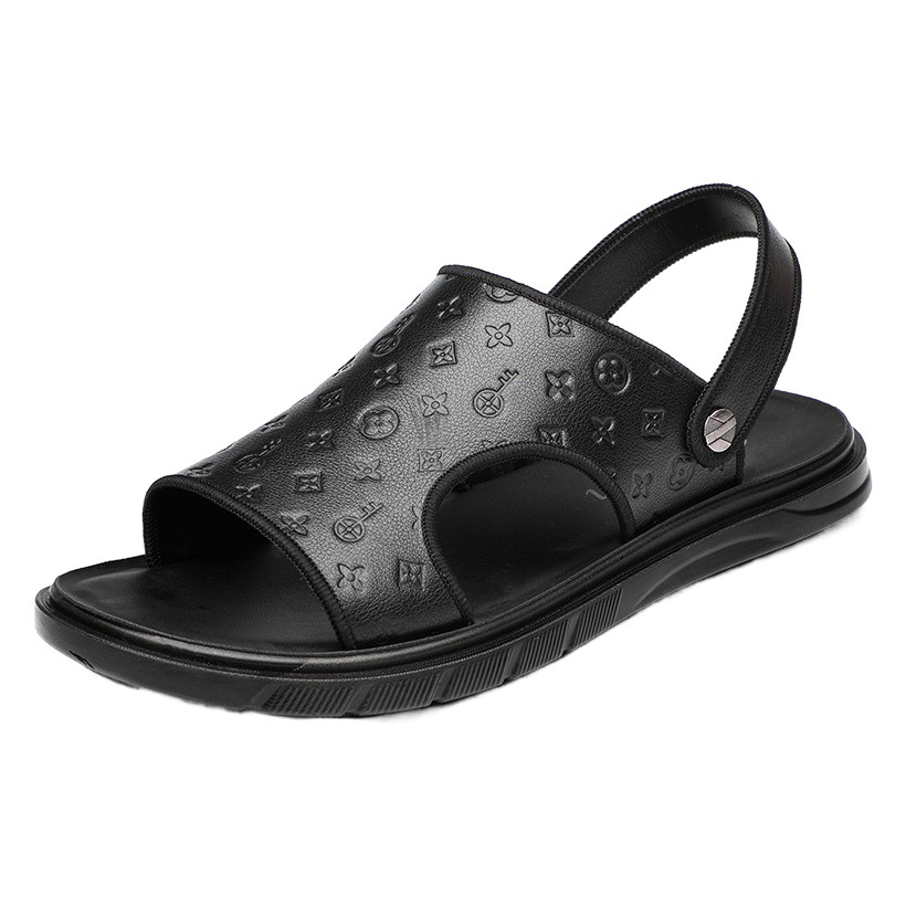 Sandalias de verano para hombre de piel de vaca de primera capa Zapatos de playa transpirables de cuero al aire libre Zapatillas casuales Sandalias de moda Zapatos para hombre Suave