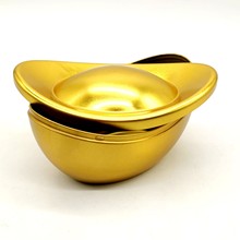 仿真金元宝铁罐 喜糖 糖果巧克力饼干烘培蛋糕 铁罐包装 样品专拍