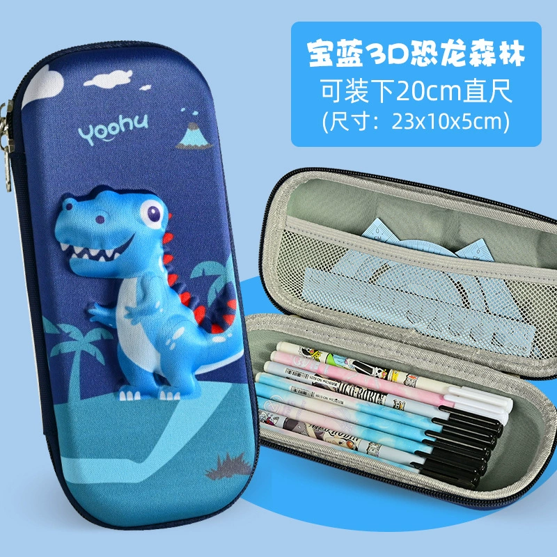 Three dimensional cartoon children's capacious pencil case for elementary school students, wholesale, fall protection