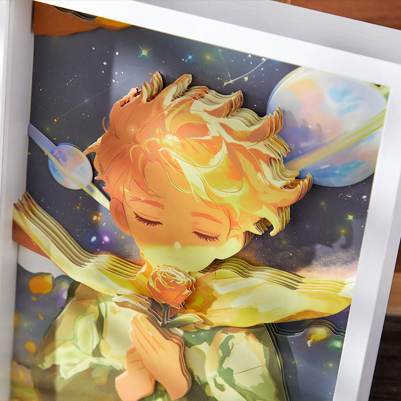 Recoge el rompecabezas tridimensional de múltiples capas Rose Star Wish Series Personajes literarios originales Rompecabezas de regalos navideños para estudiantes