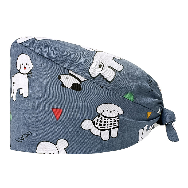 Quirófano sombrero mujer algodón quirúrgico encaje impreso enfermera sombrero nueva hebilla quimioterapia confinamiento masculino oral dental