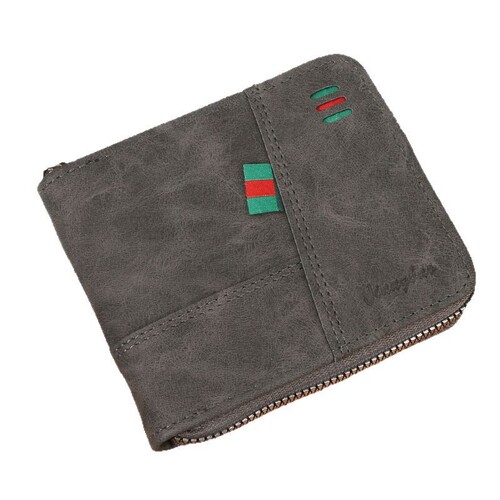 Men's Wallet Zipper Multifunction Card Holder Combo Pure 2025 New Men's Leather Wallet Credit Card Holder Anti-Magnetic Driver's License