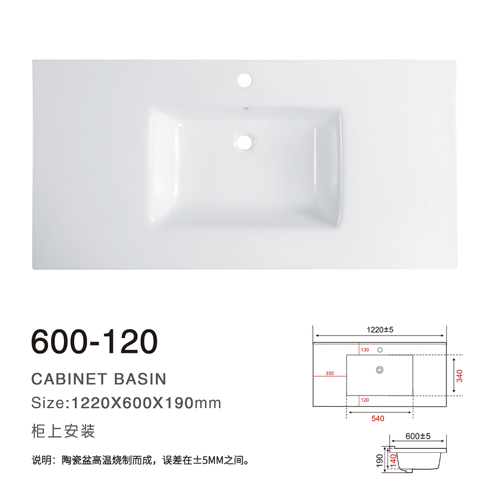 Cerámica integral lavabo 60 gran tamaño lavabo lava