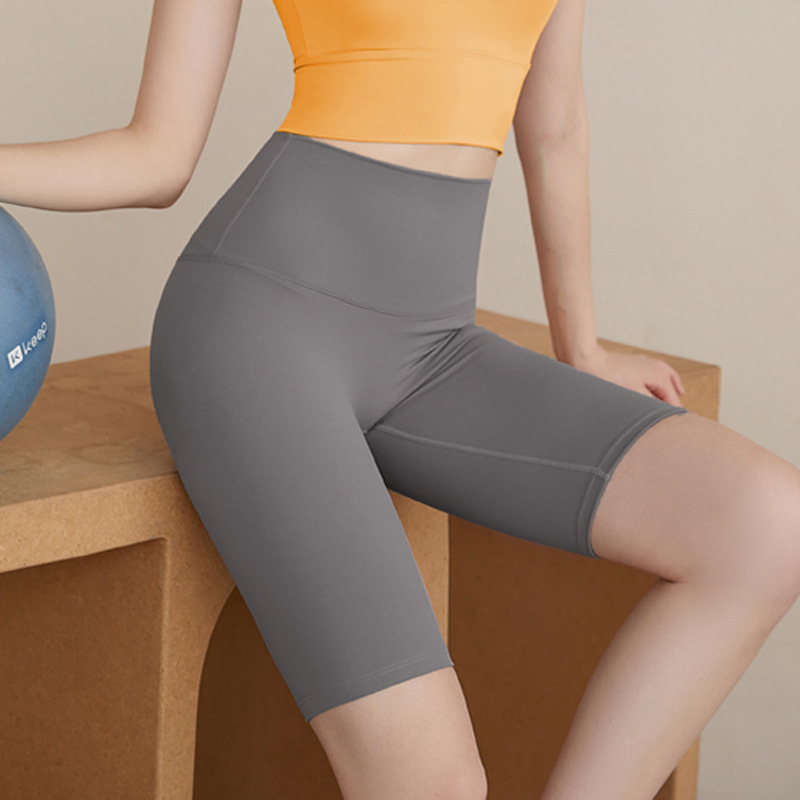 lulu same nude no embarrassment line yoga pants women's shorts tight bottoming quick-drying running sports fitness pants