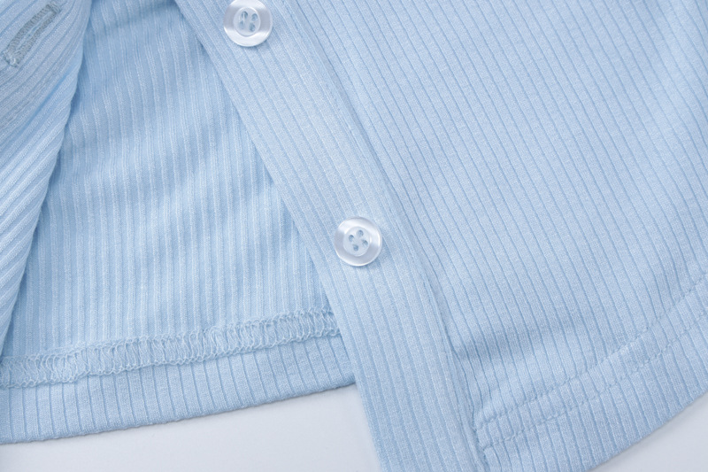 Women Solid Color Sunken Stripe Sleeveless Buckle Cardigan Vest Skirt Two Piece Set