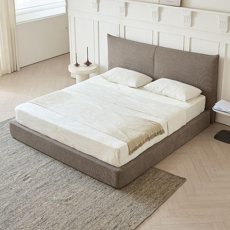 Cama plegable de tela italiana pequeña cama compresible de comercio exterior paquete blando en el extranjero apartamento individual cama ensamblada metal