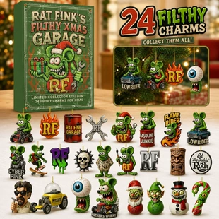 Адвент-календарь Rat Fink 24 подвески с мышами набор
