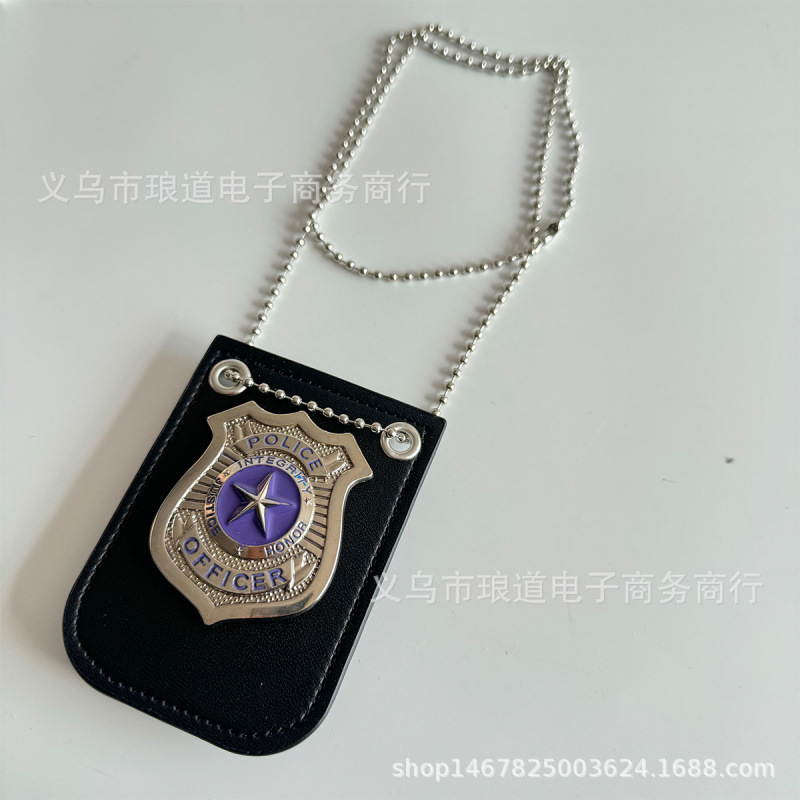 Toy, metal necklace, accessory, halloween, graduation party, cosplay, police