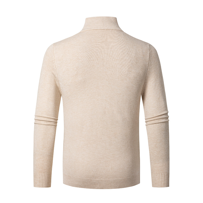 New autumn and winter men's Korean style stand up collar pullover knitted swe, plus size fashionable casual base_voghion.com