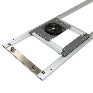 Telescopic rotation offset left and right movement island table slide rail kitchen table pull hidden guide rail hardware accessories