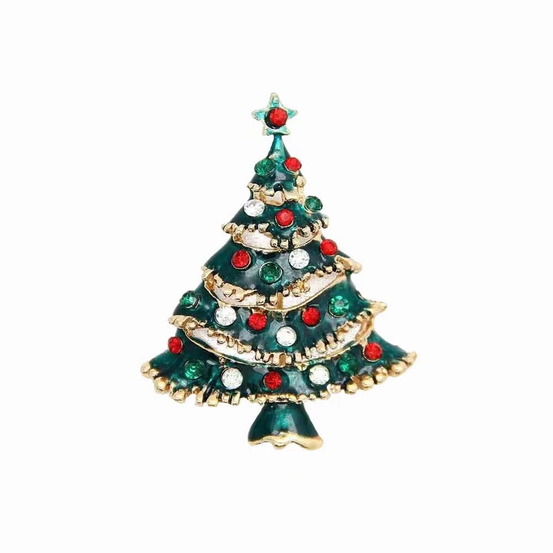 国境を越えたクリスマスブローチ2022クリスマス靴下鈴キャンディークリスマス雪だるま胸花クリスマスツリーブローチ|undefined