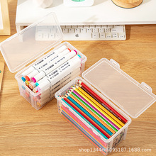 大容量简约透明文具袋文具盒铅笔盒袋学生用学习考试中性笔笔盒
