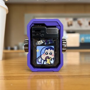 Shake the same crayon small new rotary lighter cool Altman fingertip top lighter Kulomi high color value