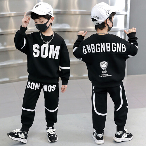 Boys' tornado suit  spring and autumn new children's handsome sweatshirt two-piece set for small and medium-sized children's sportswear