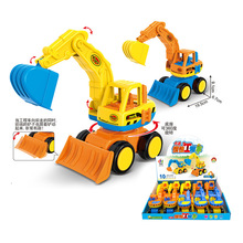210-8卡通慣性工程車兒童手推慣性挖機1-3歲玩具禮品批發