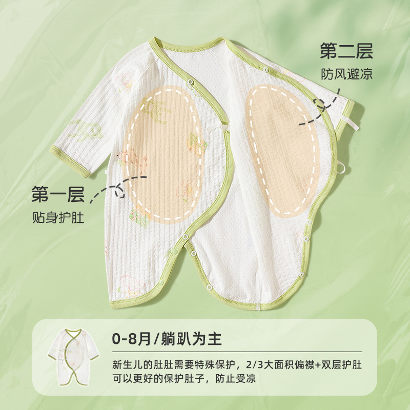 Ropa de bebé de verano pijama 0 delgado de marzo monje de manga larga ropa de mariposa nacida baby overcoat image 3