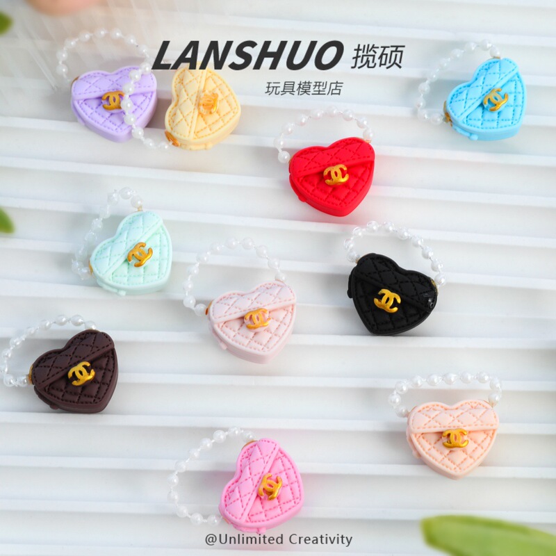 Creative Stereo Solid Color Miniature Artificial Mini Heart Bag DIY Cartoon Jewelry Accessories Pendant Mixed Wholesale Creative Stereo Solid Color Miniature Artificial Mini Heart Bag DIY Cartoon Jewelry Accessories Pendant Mixed Wholesale