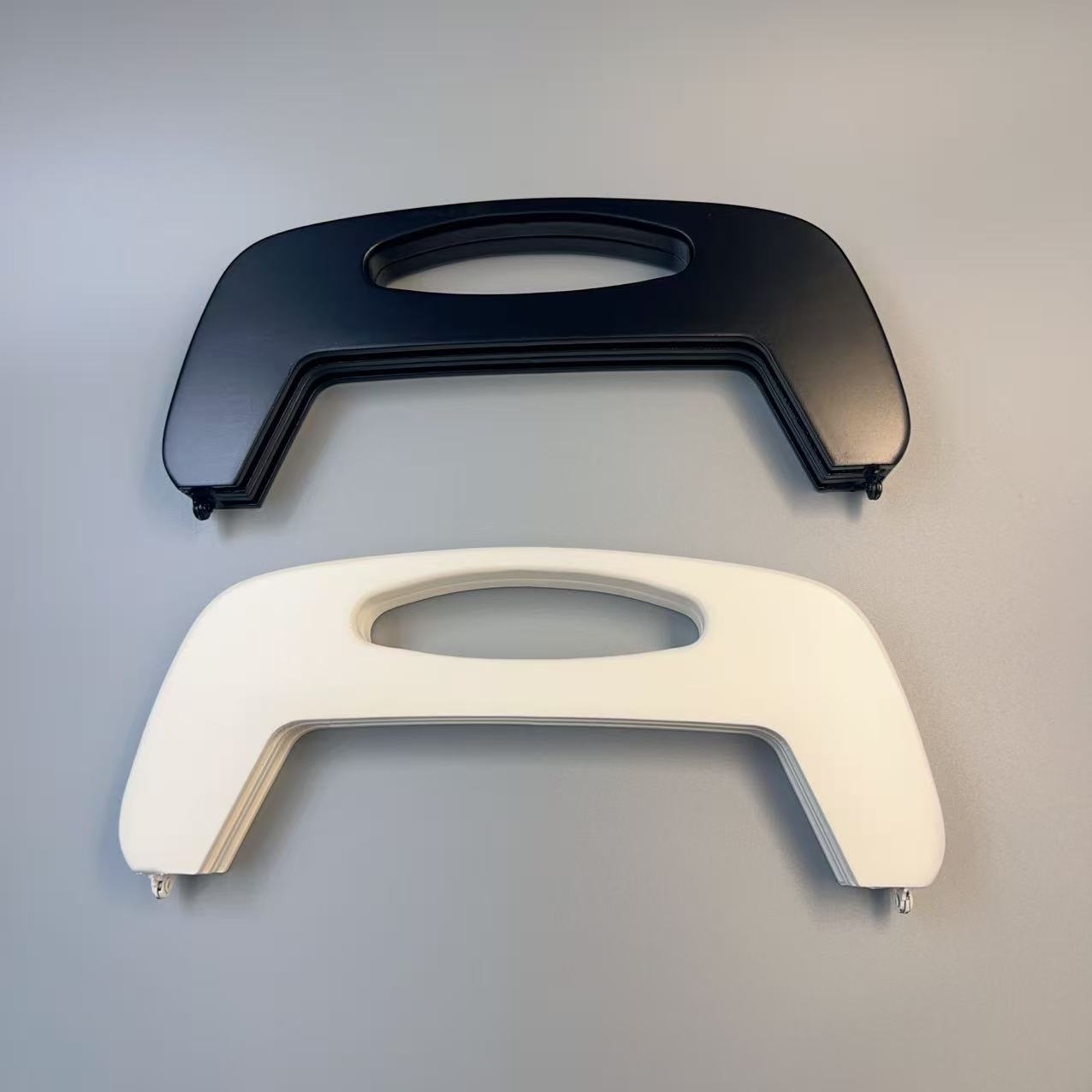 New cross-border handbags, handmade bag hardware accessories, fashionable wooden handles, round handbags with metal clasp