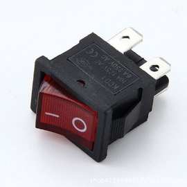 KCD1-104N船型开关 船形翘板电源开关按钮 4脚带灯开关
