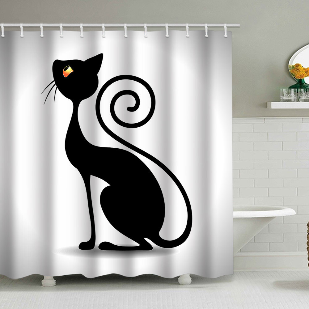 검은 만화 고양이