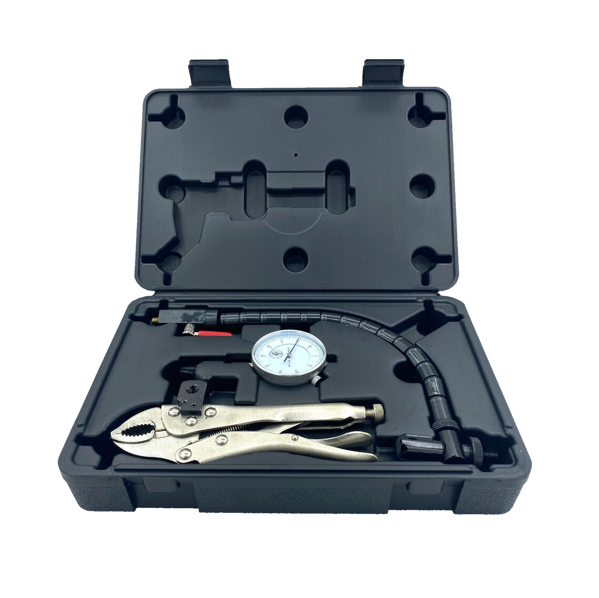 大力钳蛇形百分表套装 汽车刹车盘检测工具 跳动度桌夹式汽保工具