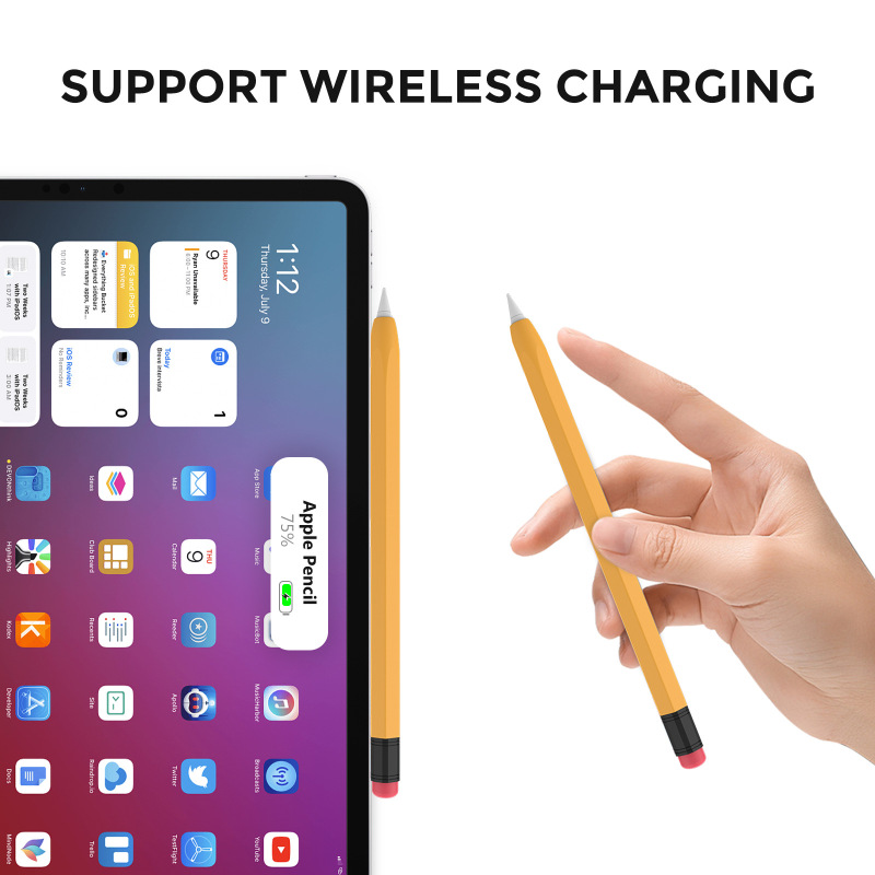 アップルペンのシリコン保護カバーApple Pencil pro & 2世代レトロ鉛筆滑り止めペンカバー|undefined