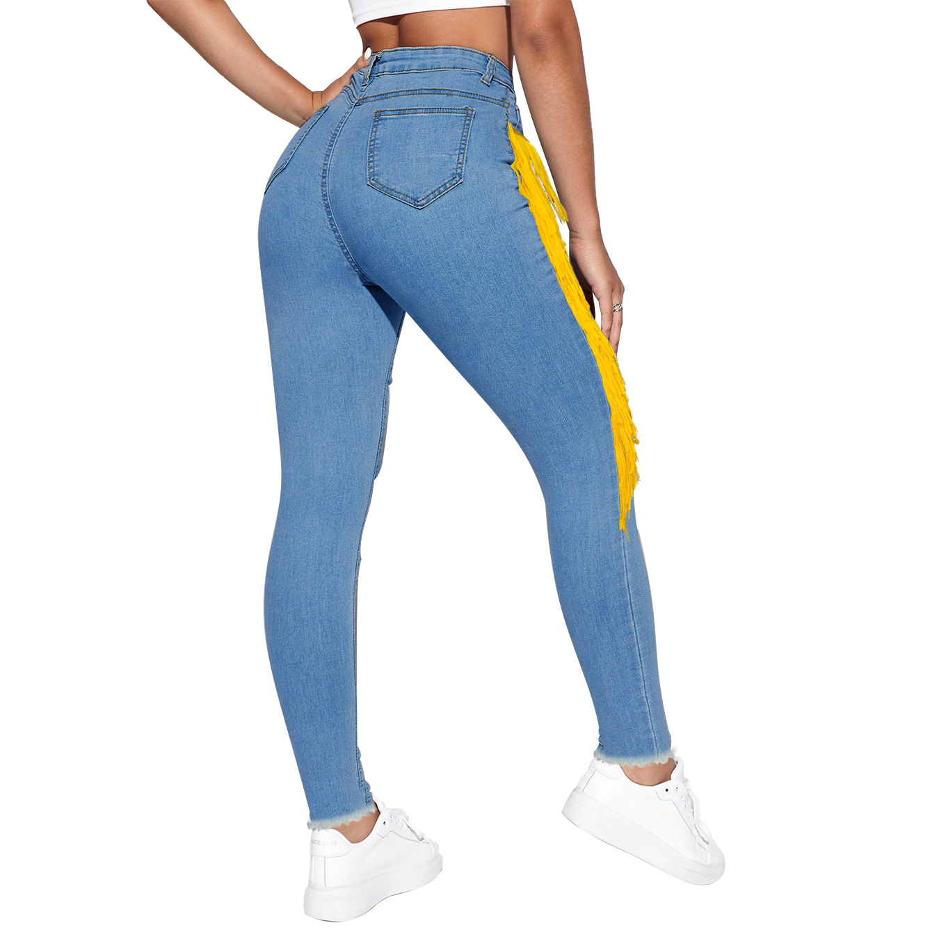 women s tassel ripped jeans nihaostyles wholesale clothing NSWL80486
