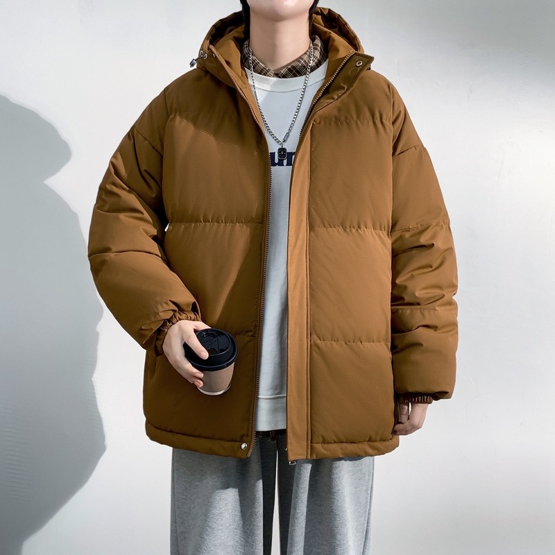 5XL - 8XL ropa de algodón de invierno para hombres suelta con capuzas chaqueta de algodón gruesa chaqueta de pan para hombres chaqueta corta de calor de moda image 5