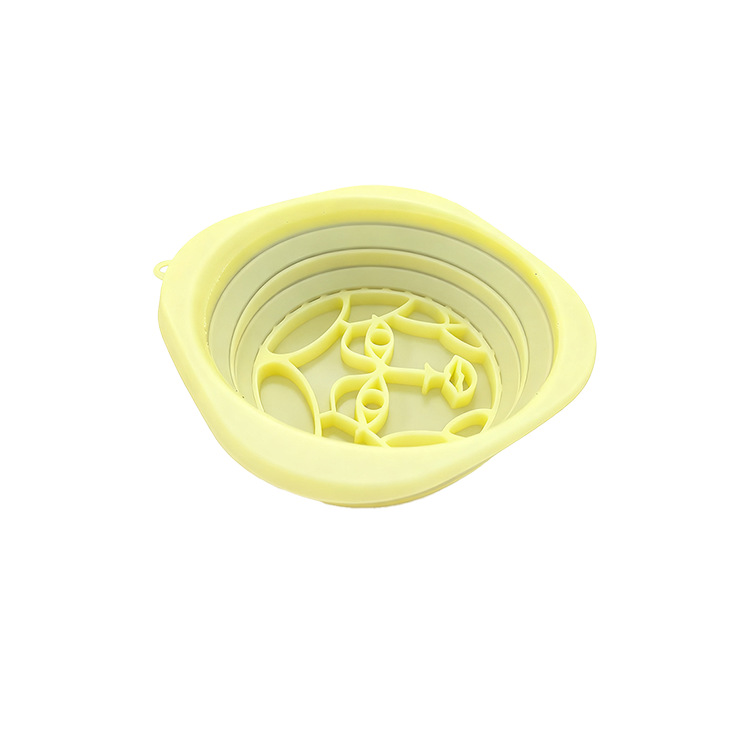 Nuevo tipo transfronterizo de silicona compresas de hielo plegables lavabo facial compresas frías lavabo facial portátil al aire libre lavabo facial plegable
