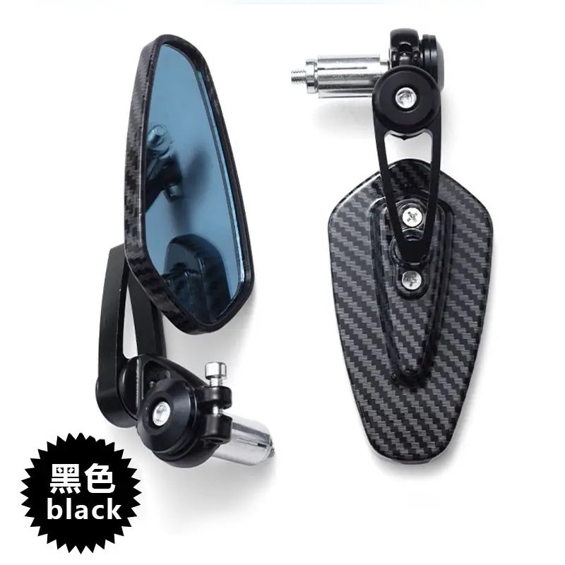 Cross-Border Hot-Selling Universal Rearview Mirror Motorcycle Accessories Motorcycle Calf Electric Vehicle Carbon Fiber Watermark Rearview Mirror