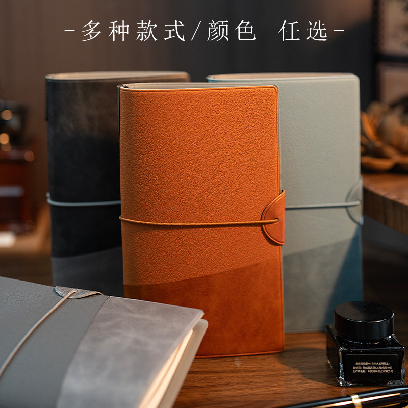 Transfronterizos foldable cuaderno de estilo retro cuadernos de notas estudiantes papelería diario de viaje calendario cuaderno