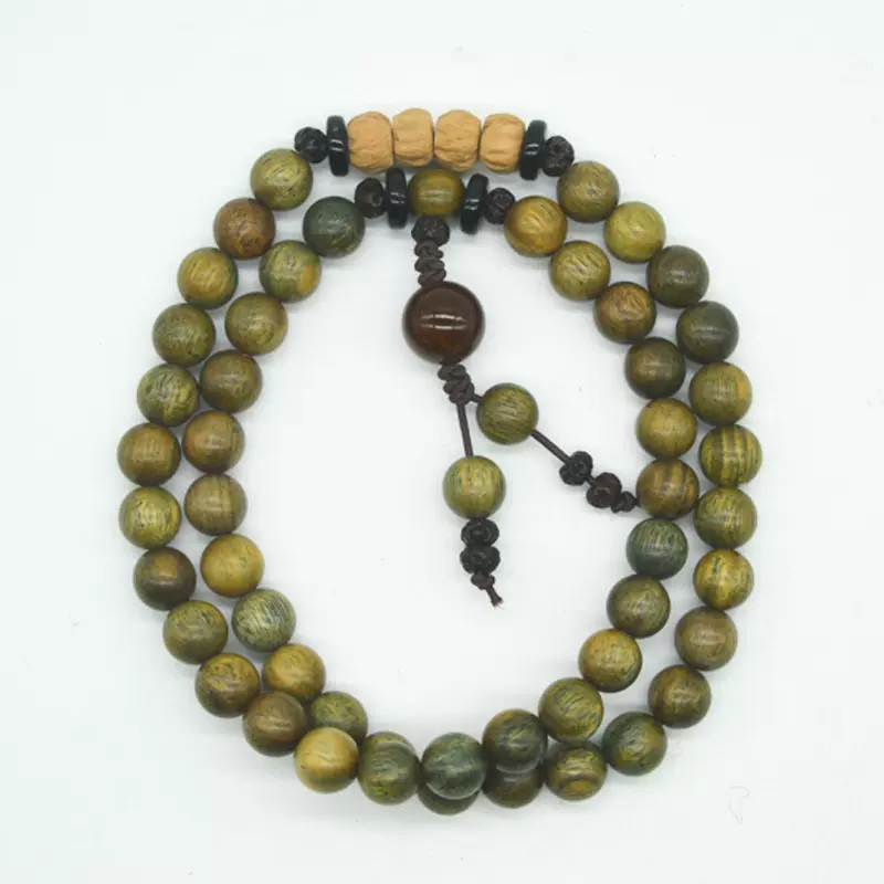 新款阿根廷绿檀百香籽手持佛珠木质清香DIY女生念珠手链文玩手串