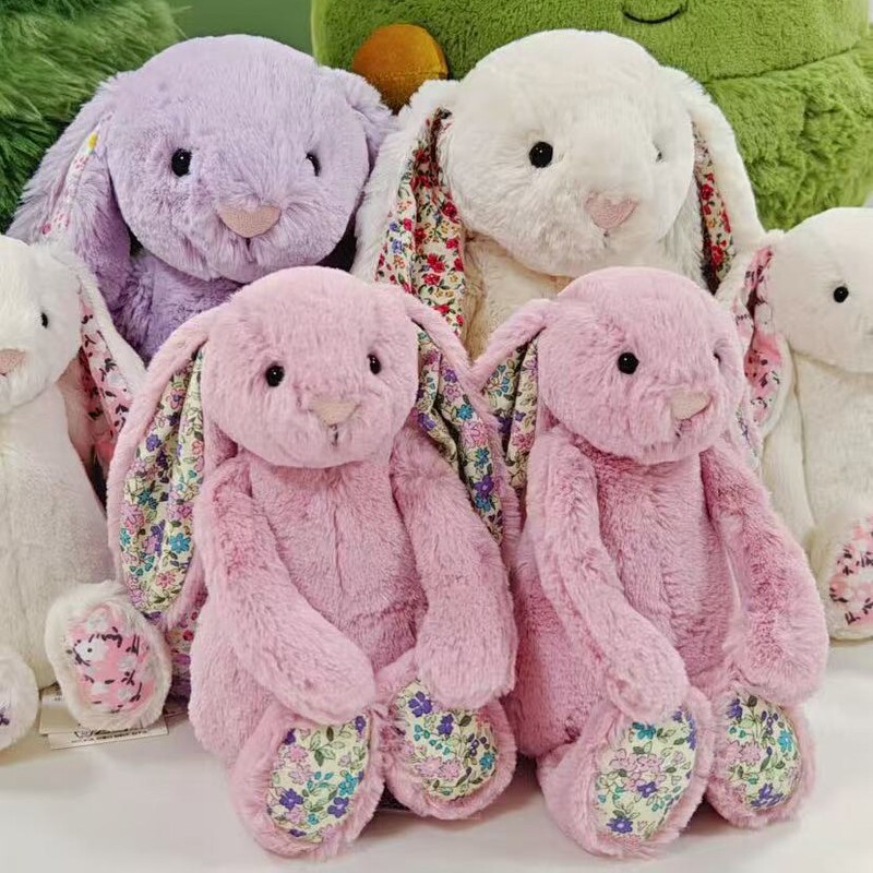 Floral Cloth Floral Series Bonnie Rabbit // Floral Bonnie Rabbit Cute Plush Toy Soothing Doll