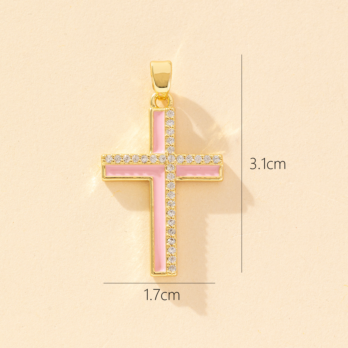 1 Piece Copper Zircon Cross Pendant display picture 39