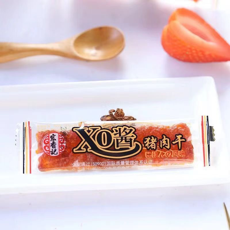 Hóngxiāngjì XO Sauce Pork Jerky Long Strip Snack Food - 5 Pounds Per Pack