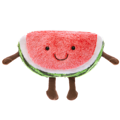 Creative watermelon cherry plush toy short plush simulated fruit doll cute girl pillow cute doll gift