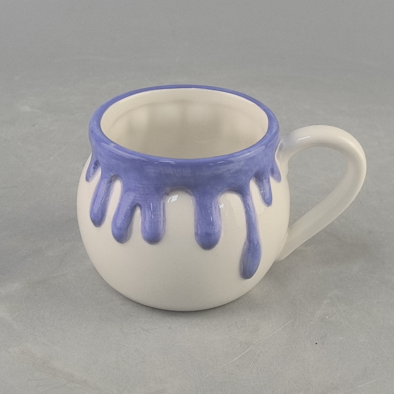 Taza de cerámica pintada a mano taza de desayuno creativa de helado de leche de pequeña capacidad taza de avena taza de agua para beber taza de graduación personalizada