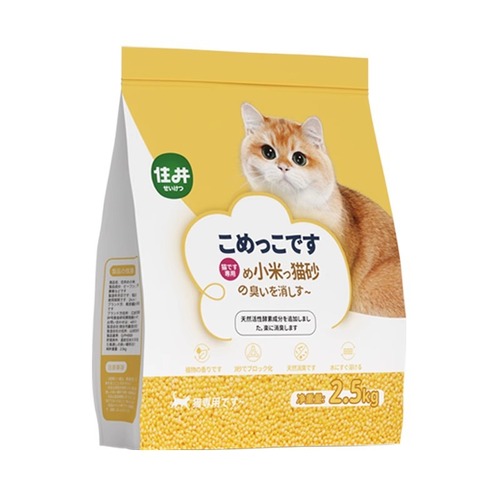 Millet cat litter 5 pounds deodorizing clumping water-absorbent small particle cat litter fragrance plant litter flushable toilet cleaning supplies