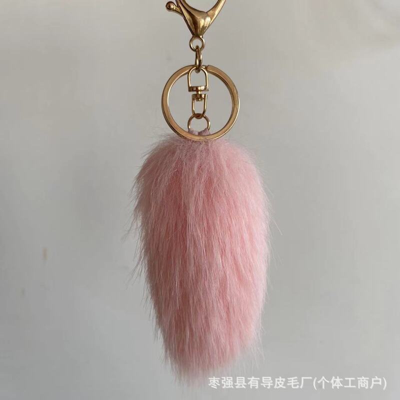 Fox Tail Keychain Women's Bag Pendant Natural Color Nine-Tailed Fox Tail Stage Performance Props Plush Pendant Fox Tail Keychain Women's Bag Pendant Natural Color Nine-Tailed Fox Tail Stage Performance Props Plush Pendant