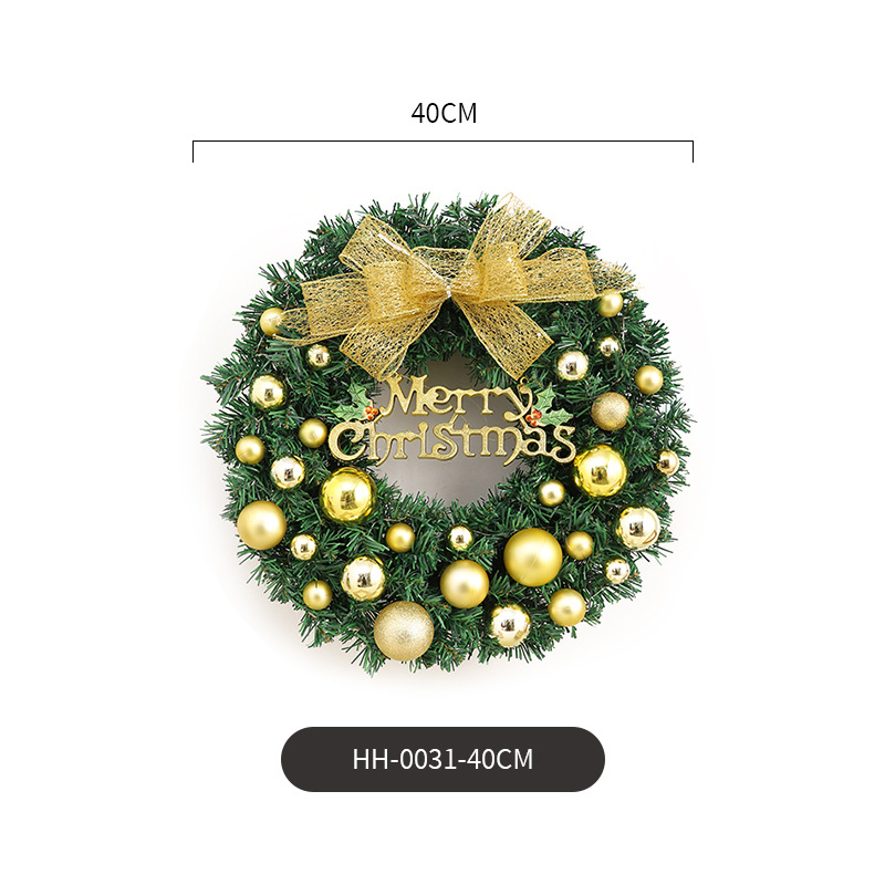 Cruz-frontera Amazon popular guirnalda de Navidad de ratán 40/50/60cm Navidad decorativa Garland puerta colgante escena