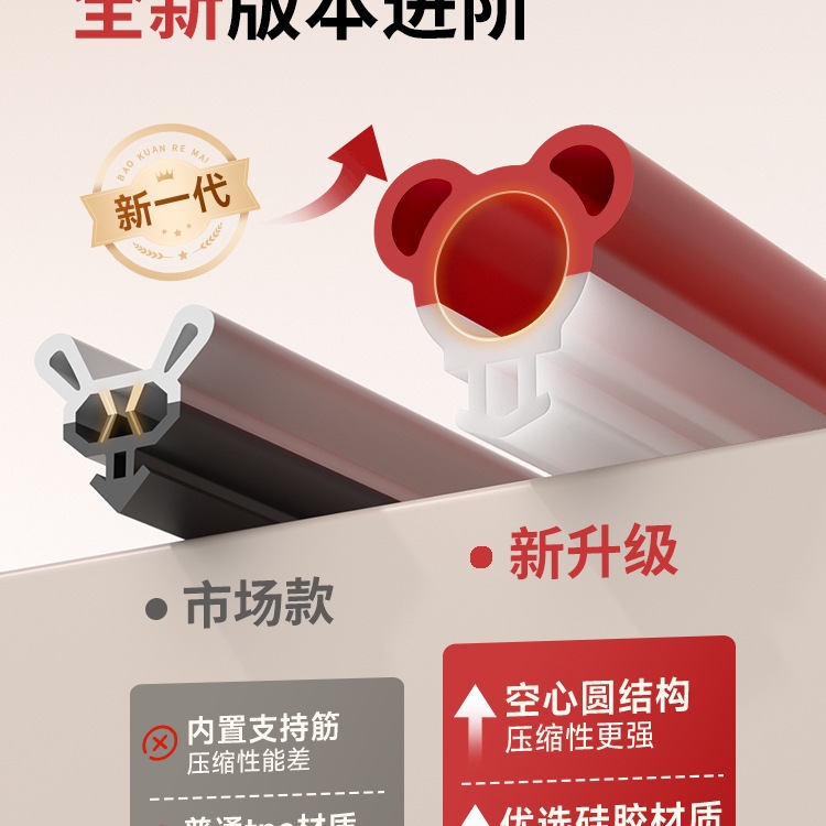 塑钢窗密封条断桥铝窗户密封胶条冬季门窗防漏风缝隙防风挡风隔音