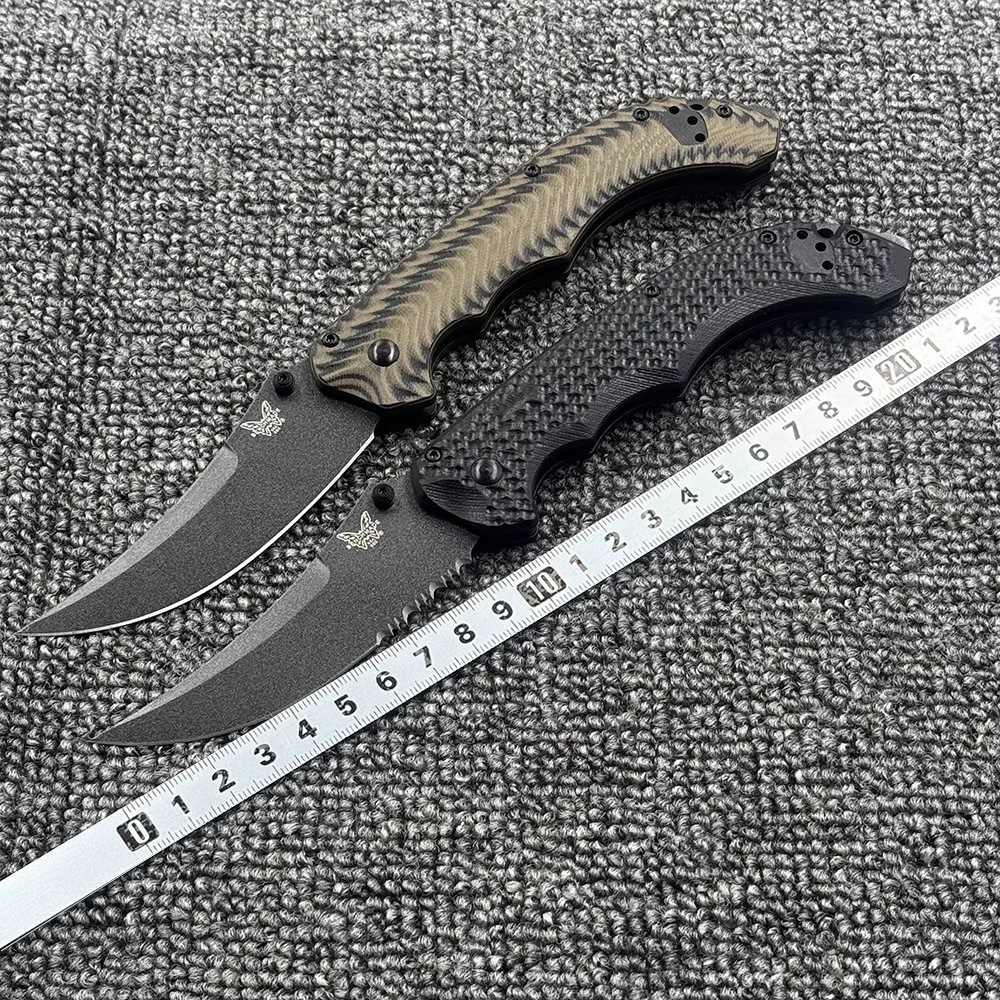 跨境外贸蝴蝶 BM865G10柄折刀户外野营狩猎高硬度口袋EDC工具刀