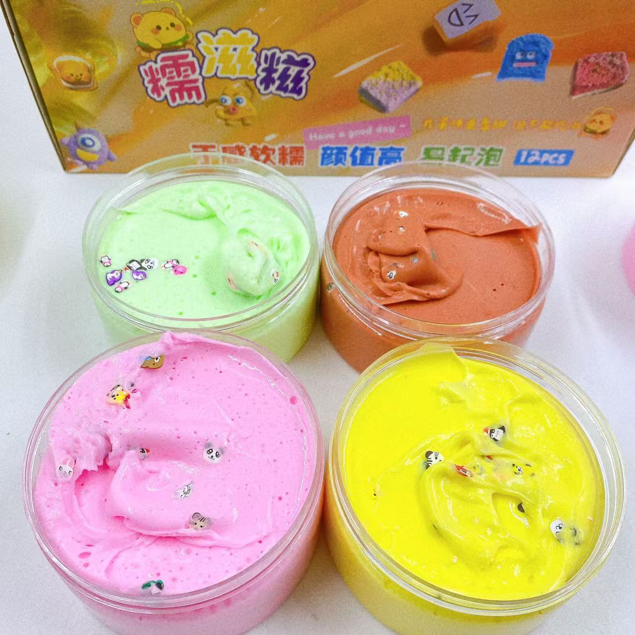 Juguetes para niños al por mayor slime copo de goma espumante magnético dibujo de alambre sin maneras transparentes de alto valor de color espumante