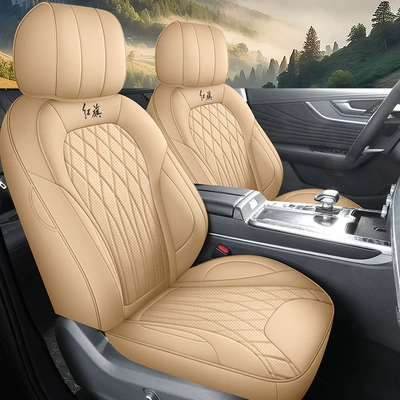 surround cushion leather breathable seat – Four Seasons Pad - soft-brown-standard-version-all-in-one-rear-package-sj-red-flag-hs5-only