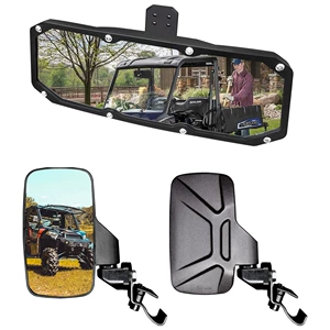 FLYQUICK UTV yan güzgüsü Polaris Ranger mərkəzi güzgü ilə uyğun gəlir.
