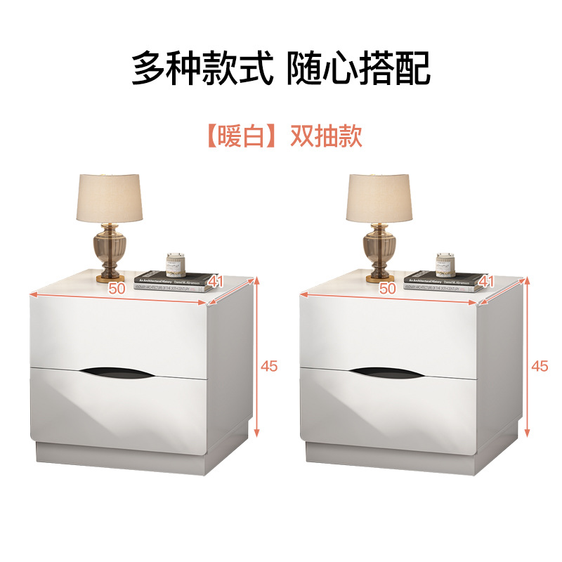 Mesita de noche simple dormitorio mesita de noche simple moderno pequeño gabinete de almacenamiento hogar Luz de lujo de alto grado rack de almacenamiento