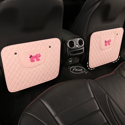 Cat Cute Cartoon Quilted Embroidered: Chair back anti-kick pad